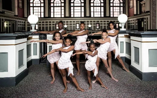 a group of people dancing