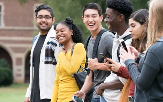 a group of people standing together