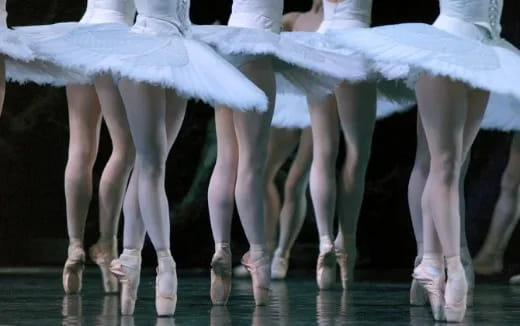 a group of people wearing white wings