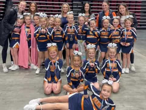 a group of people in sports uniforms