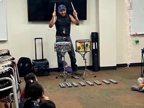 a person playing a musical instrument