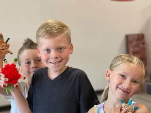 a group of children posing for a photo
