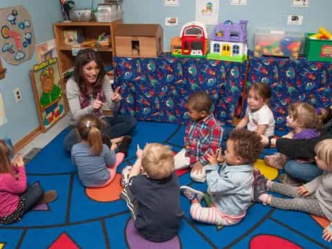 a group of children sitting on the floor