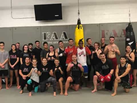 a group of people posing for a photo