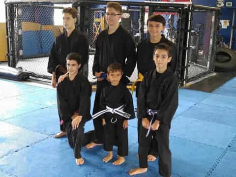 a group of people posing for the camera
