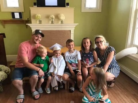a group of people sitting on a couch