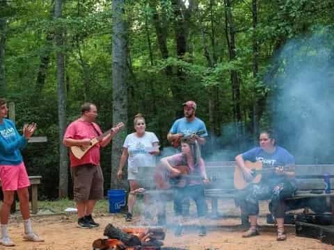 a group of people playing instruments
